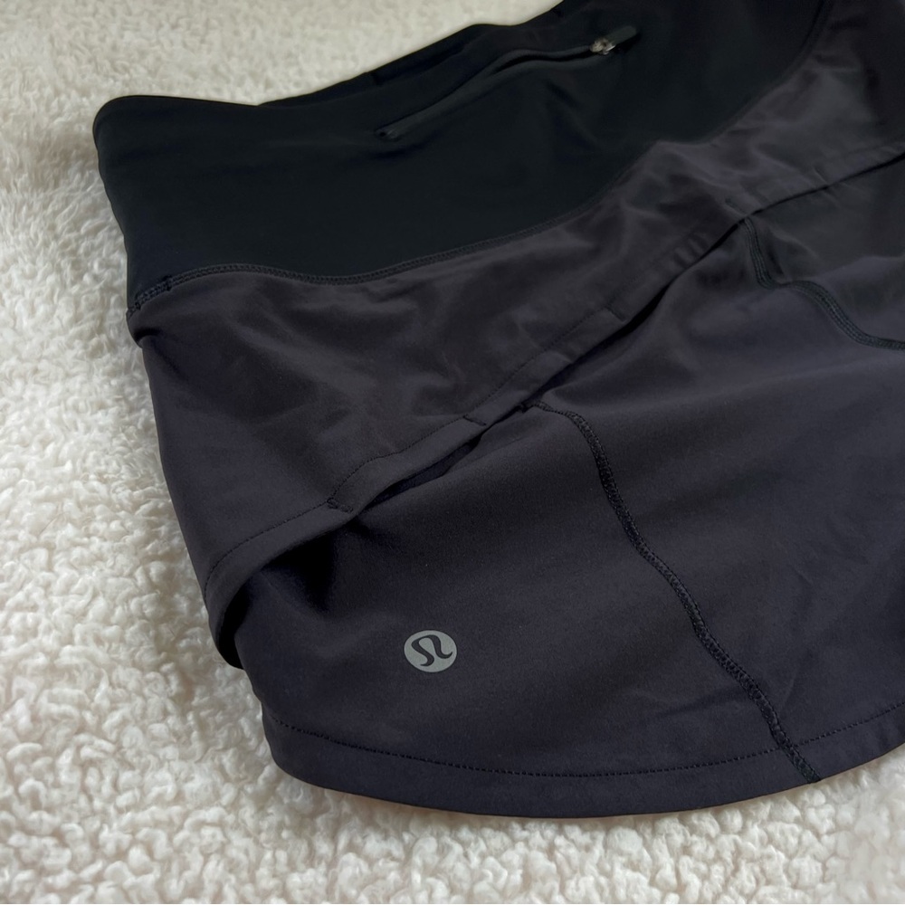 Lululemon Speed Up HR Short 2.5” Lined Black Size 6